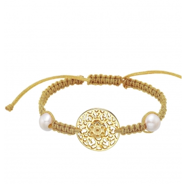 Pulsera de plata de ley/oro...