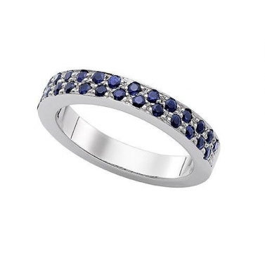 ISABEL GUARCH ANILLO COLORS ORO BLANCO Y ZAFIROS AZULES