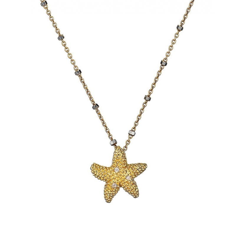 ESTEL STERLING SILVER AND DIAMONDS NECKLACE