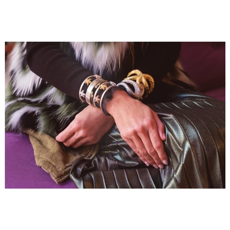 ESTEL BICOLOR GOLD AND DIAMONDS BRACELET