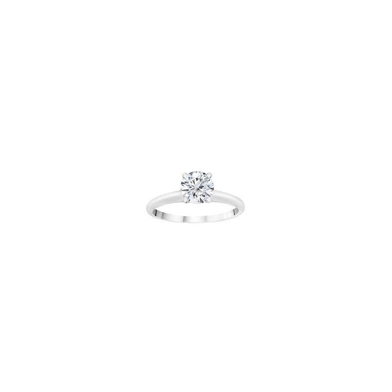 Anillo de oro blanco y solitario de brillante