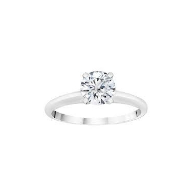 Anillo de oro blanco y solitario de brillante