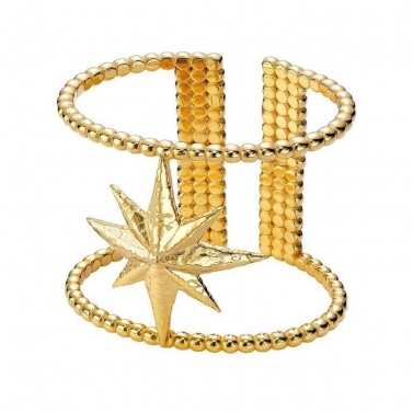 brazalete de plata dorada