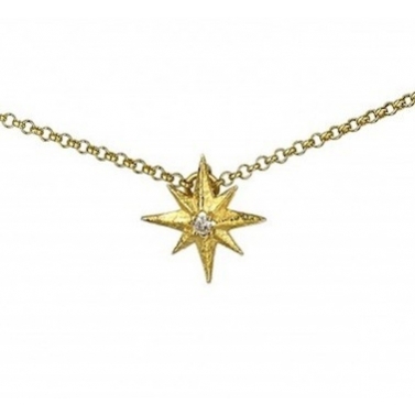 Collar de plata con rosa de los vientos