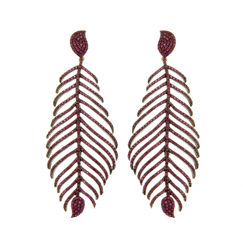 Pendientes de rubis