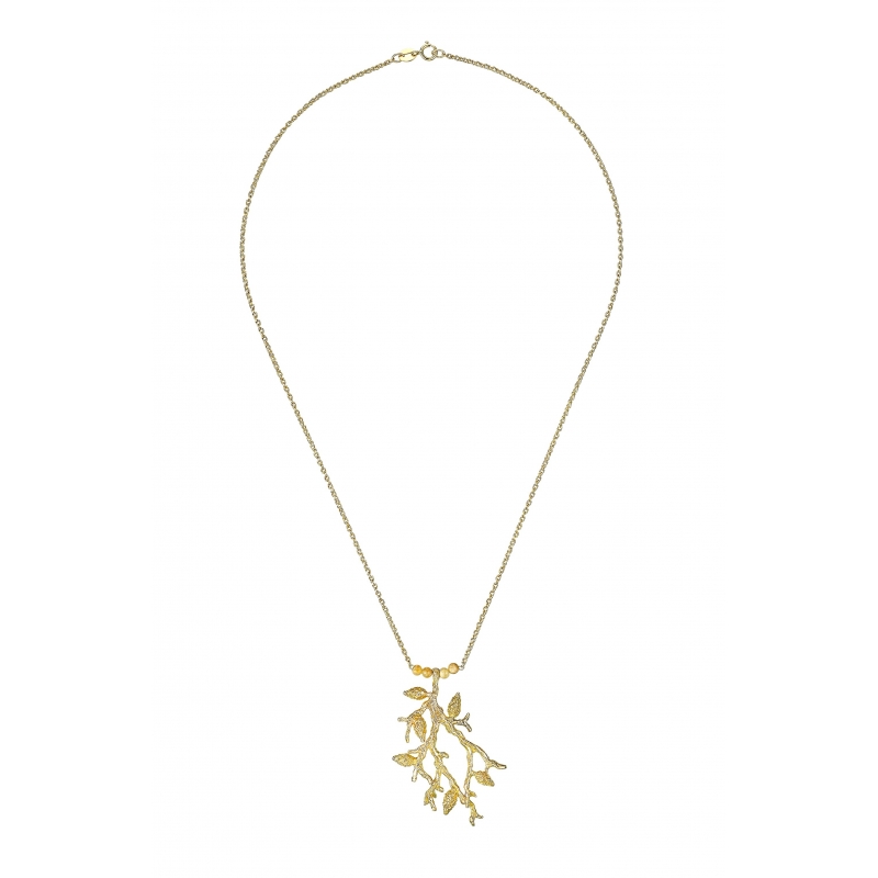 ISABEL GUARCH FORMENTOR GOLD AND QUARTZ NECKLACE
