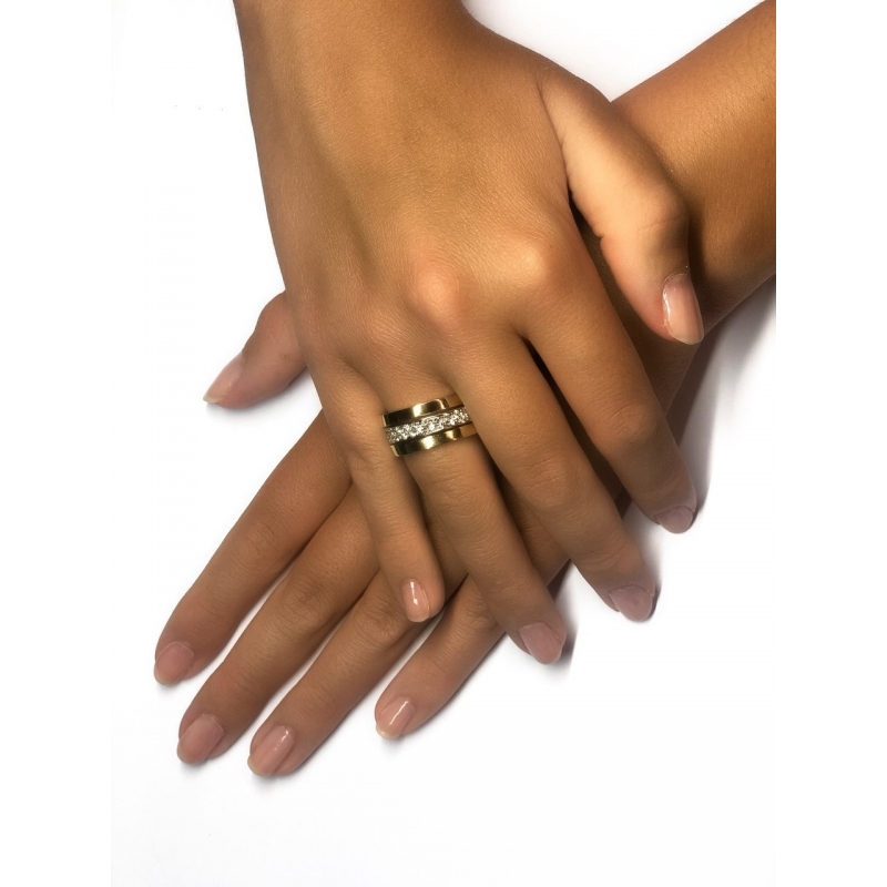 ISABEL GUARCH COLORS GOLD JACKET RING