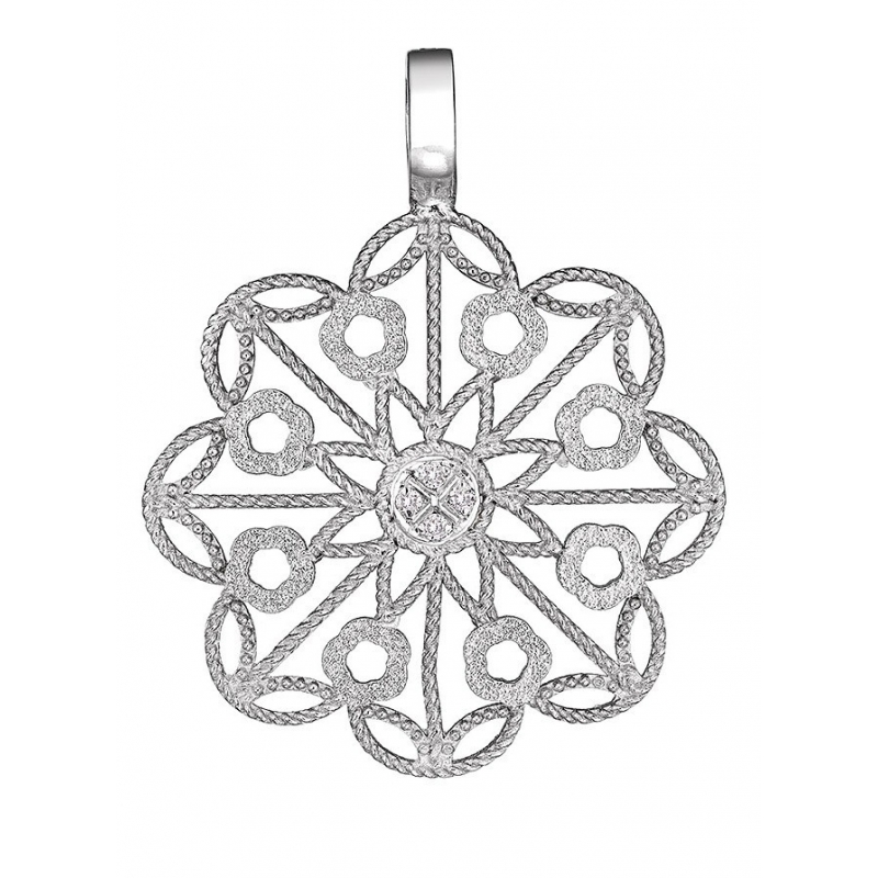 LLUM STERLING SILVER AND DIAMOND BIG PENDANT