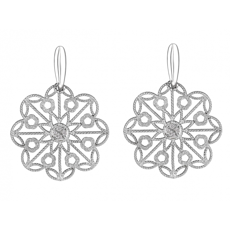LLUM STERLING SILVER DIAMOND EARRINGS
