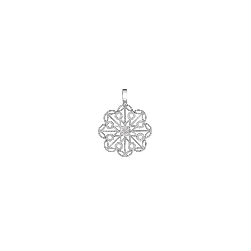 LLUM STERLING SILVER AND DIAMOND MEDIUM PENDANT