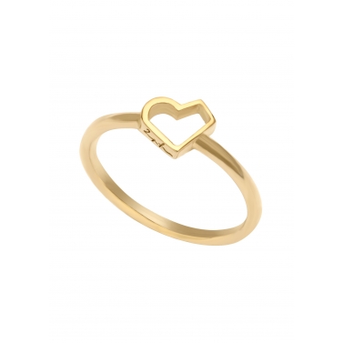 Anillo Happy heart de oro amarillo
