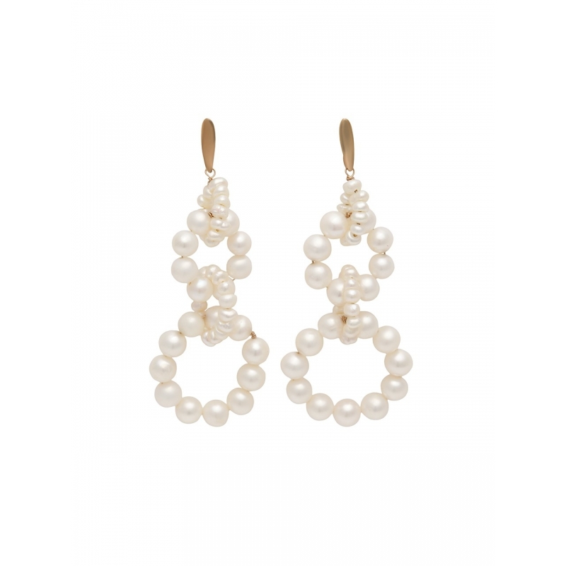 ISABEL GUARCH GOLD AND PEARLS EARRINGS