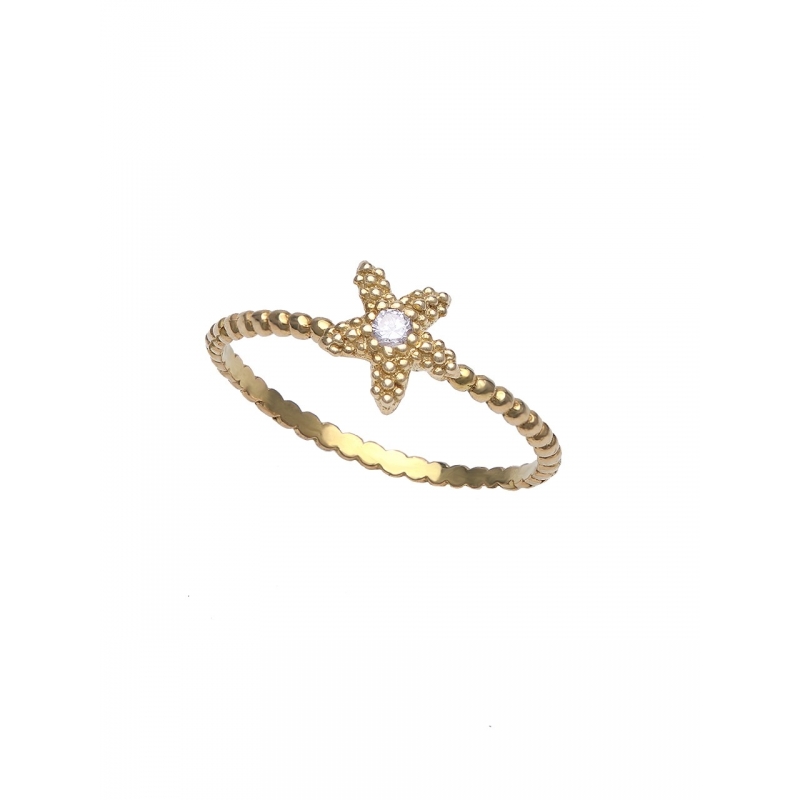 ESTEL YELLOW GOLD AND DIAMOND RING