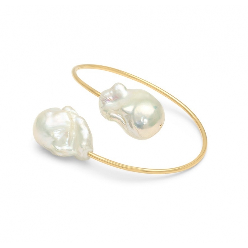 BAROQUE GOLD AND PEARL RING