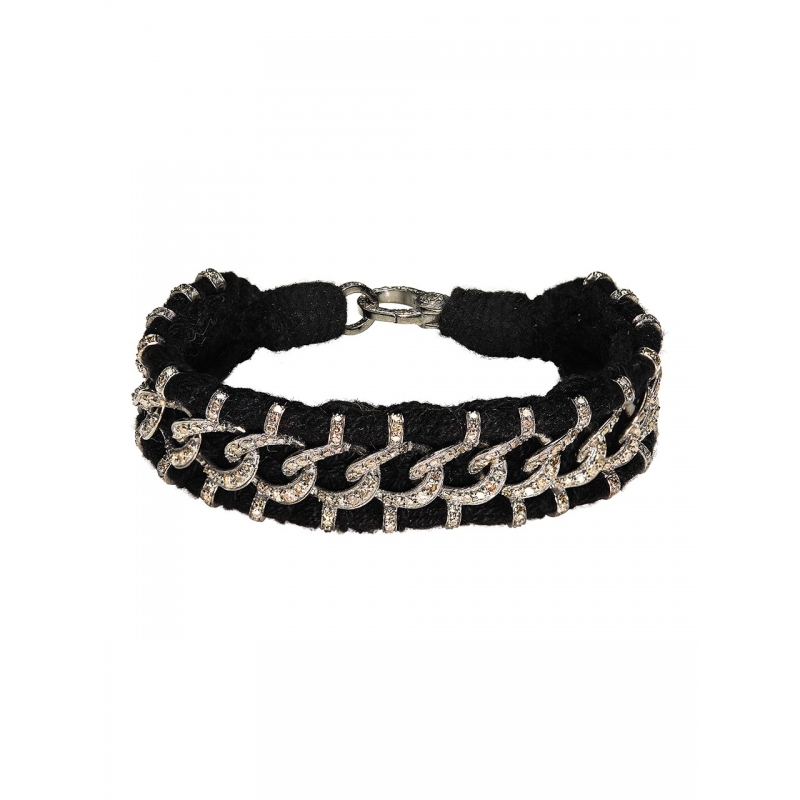 SILK, RUBY AND DIAMOND BRACELET