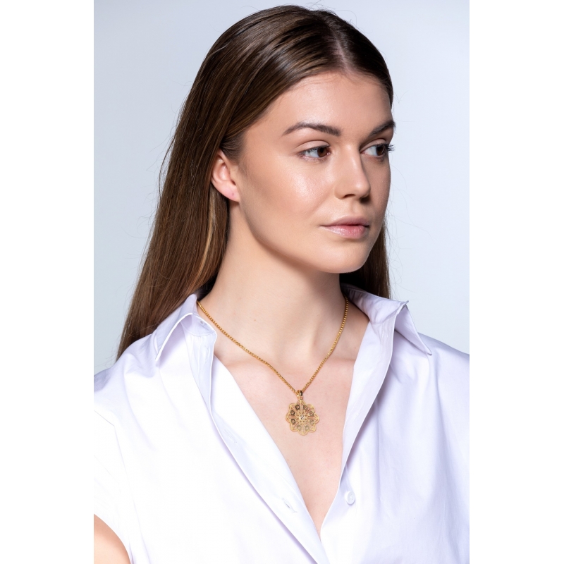 LLUM STERLING SILVER AND DIAMOND MEDIUM PENDANT