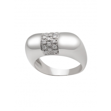 ANILLO ORO BLANCO CON DIAMANTES BLANCOS