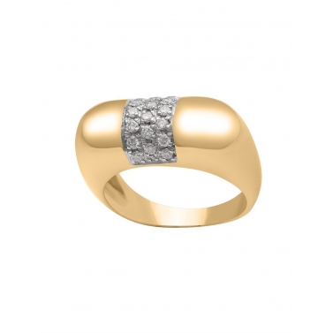 ANILLO ORO BLANCO CON DIAMANTES BLANCOS