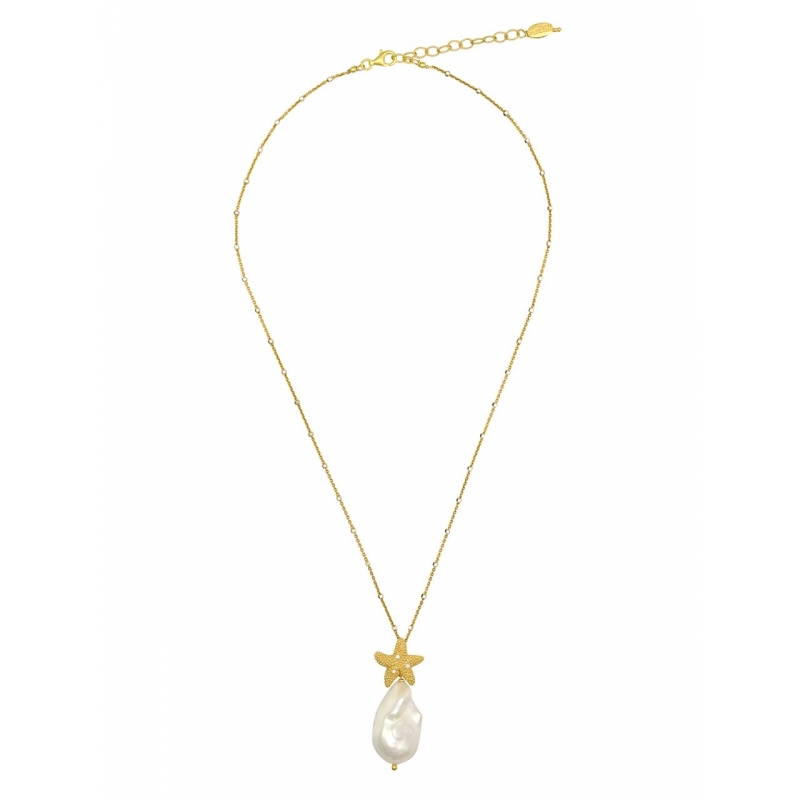 BAROQUE PEARL AND ESTEL PENDANT