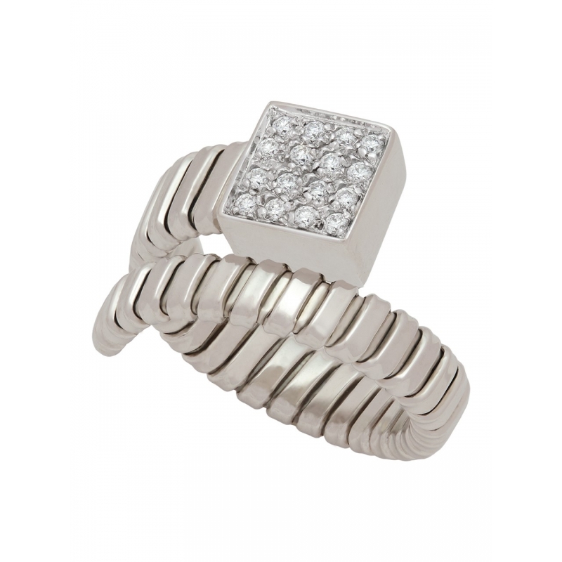 Yellow gold ring with brilliants