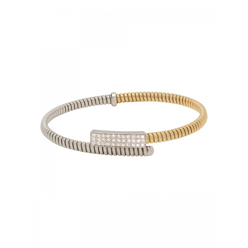 Yellow gold bracelet and brilliants