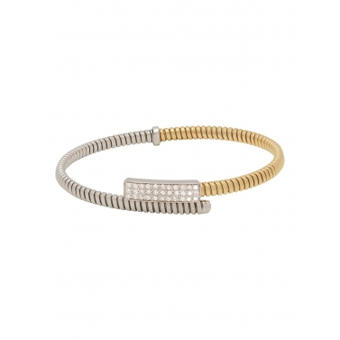 Brazalete de oro amarillo y brillantes