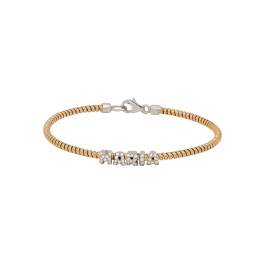 Brazalete de oro amarillo y brillantes