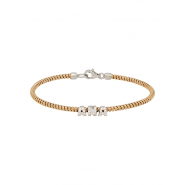 Brazalete de oro amarillo y brillantes