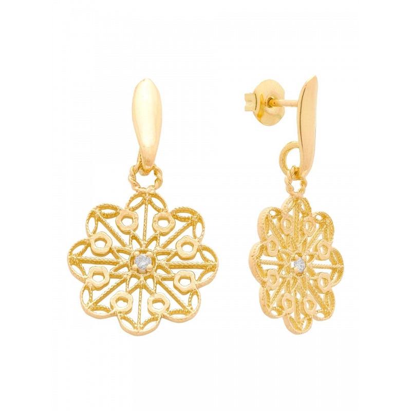 LLUM GOLD DIAMOND EARRINGS