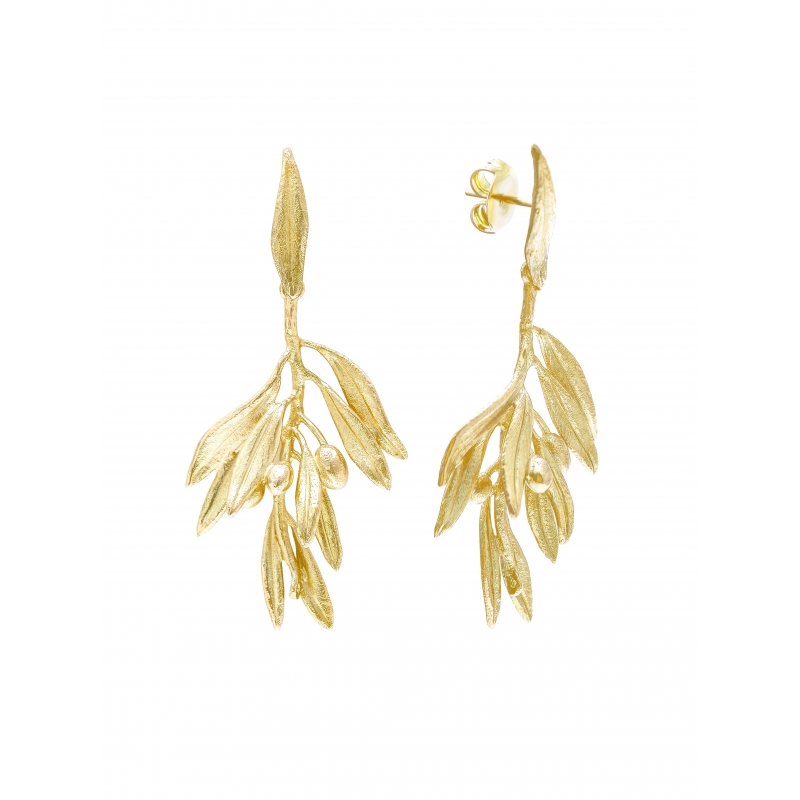 ISABEL GUARCH OLIVO GOLD EARRINGS