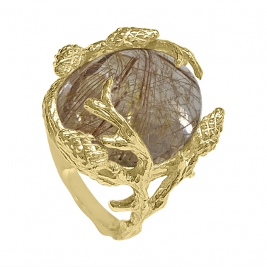 ANILLO ORO Y CUARZO FORMENTOR