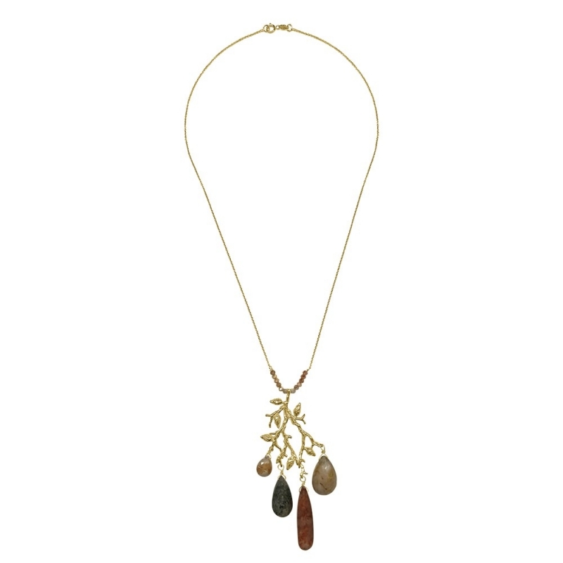 COLLAR ORO Y CUARZO FORMENTOR