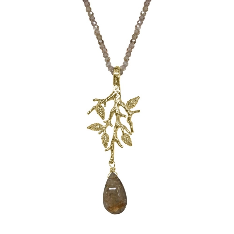 COLLAR ORO Y CUARZO FORMENTOR
