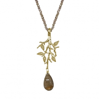 COLLAR ORO Y CUARZO FORMENTOR