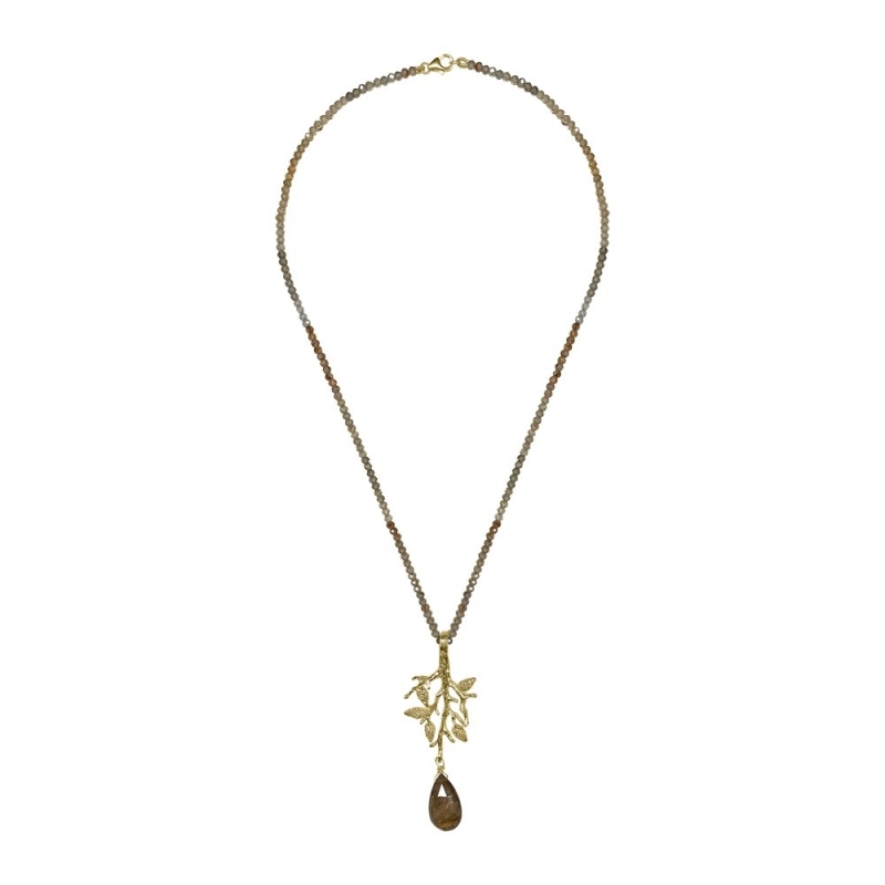 COLLAR ORO Y CUARZO FORMENTOR