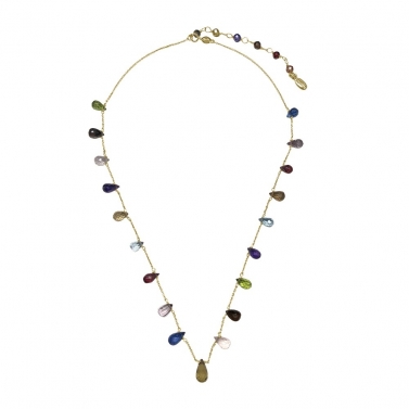 COLLAR ORO Y CUARZO