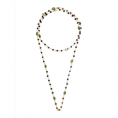 COLLAR ORO Y PIEDRAS NATURALES