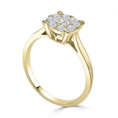 ISABEL GUARCH ANILLO SOLITARIO ORO Y BRILLANTES