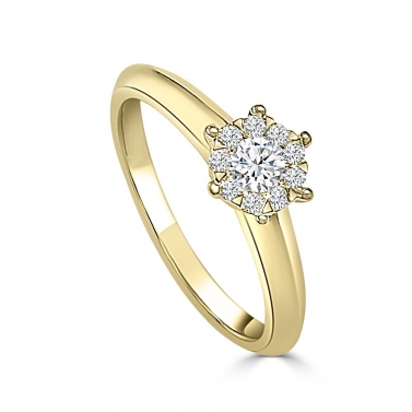 ISABEL GUARCH ANILLO SOLITARIO ORO Y BRILLANTES