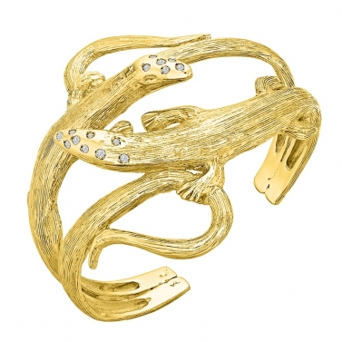 ISABEL GUARCH BRAZALETE SARGANTANA PLATA Y BRILLANTES