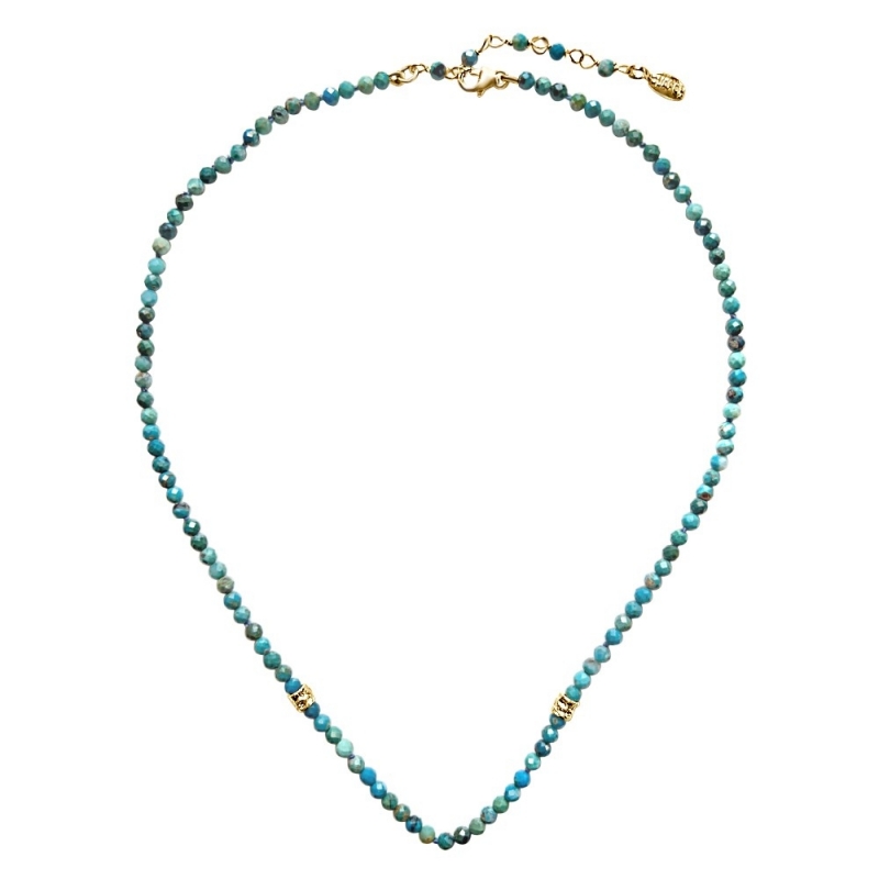 ISABEL GUARCH NOMS GOLD AND TURQUOISE NECKLACE