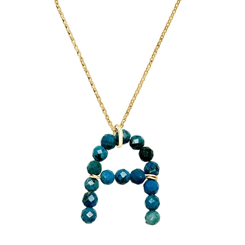 ISABEL GUARCH GOLD AND TURQUOISE LETTER A