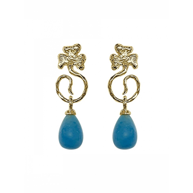 ISABEL GUARCH MODERNISMO 1903 GOLD EARRINGS