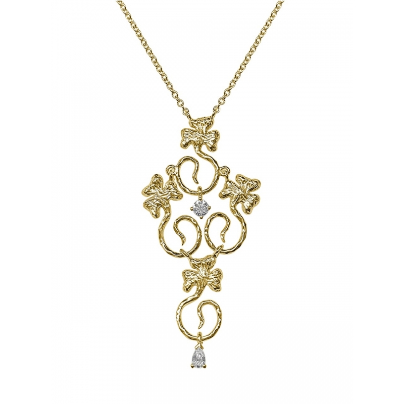 ISABEL GUARCH MODERNISMO 1903 GOLD AND DIAMOND NECKLACE