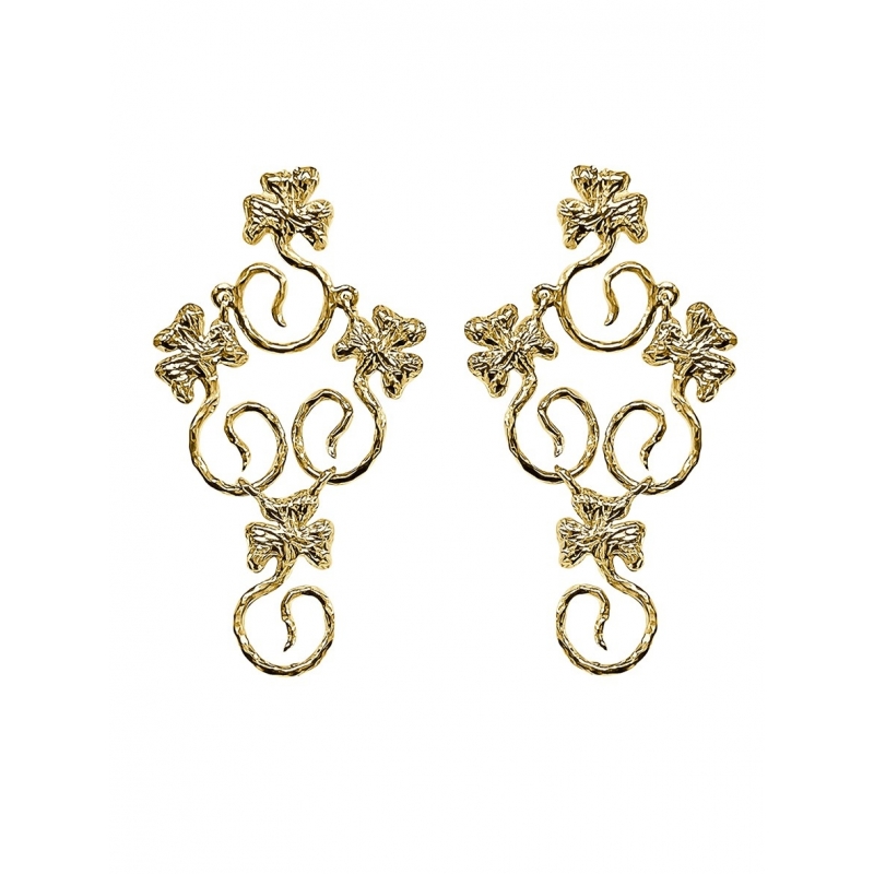 ISABEL GUARCH MODERNISMO 1903 GOLD EARRINGS