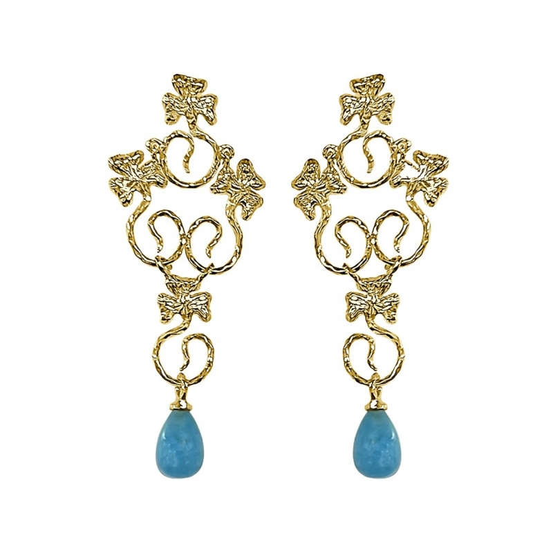 ISABEL GUARCH MODERNISMO 1903 GOLD EARRINGS
