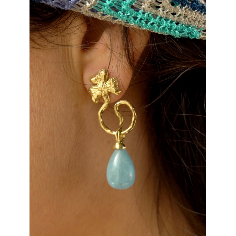 ISABEL GUARCH MODERNISMO 1903 AQUAMARINE PENDANT
