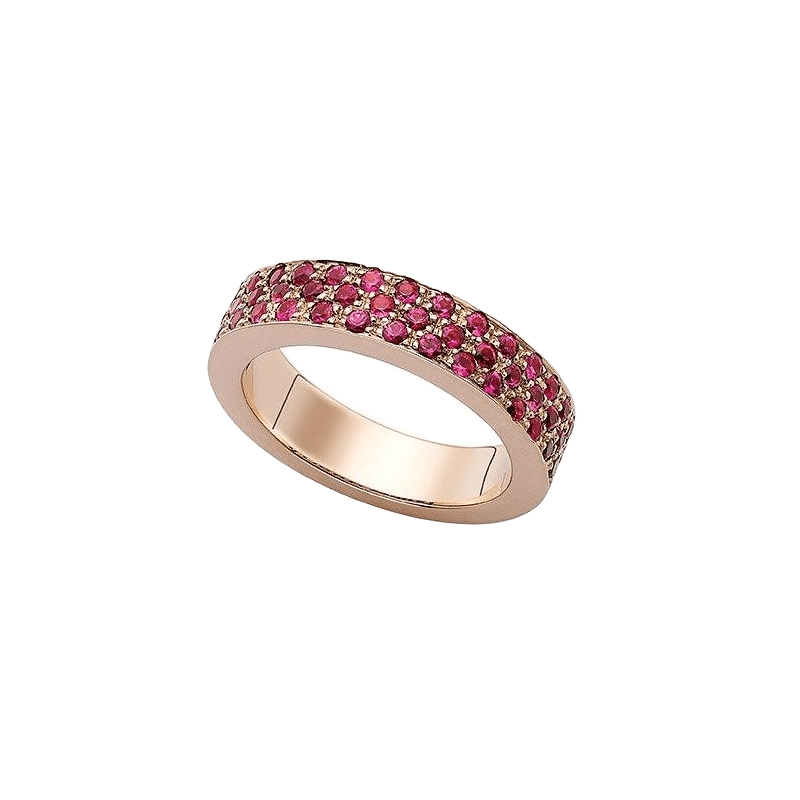COLORS ROSE GOLD AND PINK SAPPHIRES RING