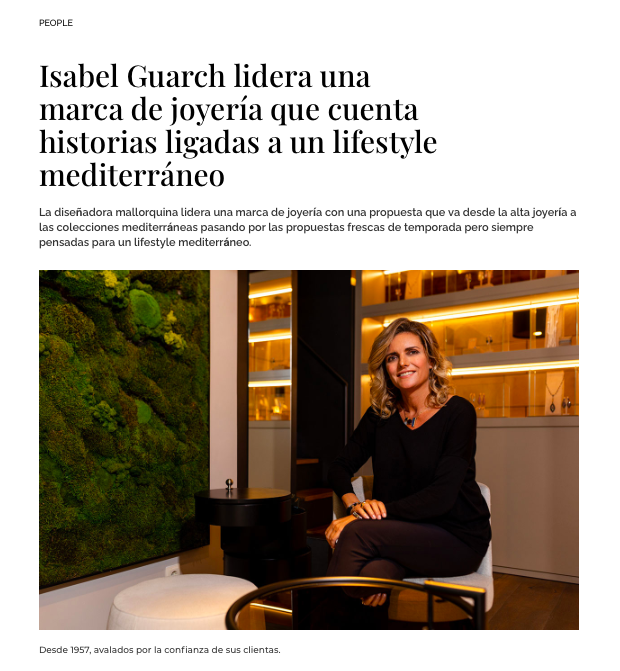 Los nuevos proyectos de Isabel Guarch