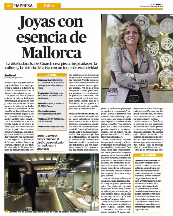 Isabel Guarch en el suplemento especial El Económico de Última Hora